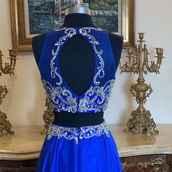 Meier Collection two piece rhinestone formal pageant prom dress - Picture 5 of 6